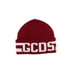 Gcds Kids Cappello Beanie Bordeaux in Lana
