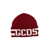 Gcds Kids Cappello Beanie Bordeaux in Lana