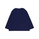 Moschino Kids T-Shirt Blu Navy con Logo per Neonati