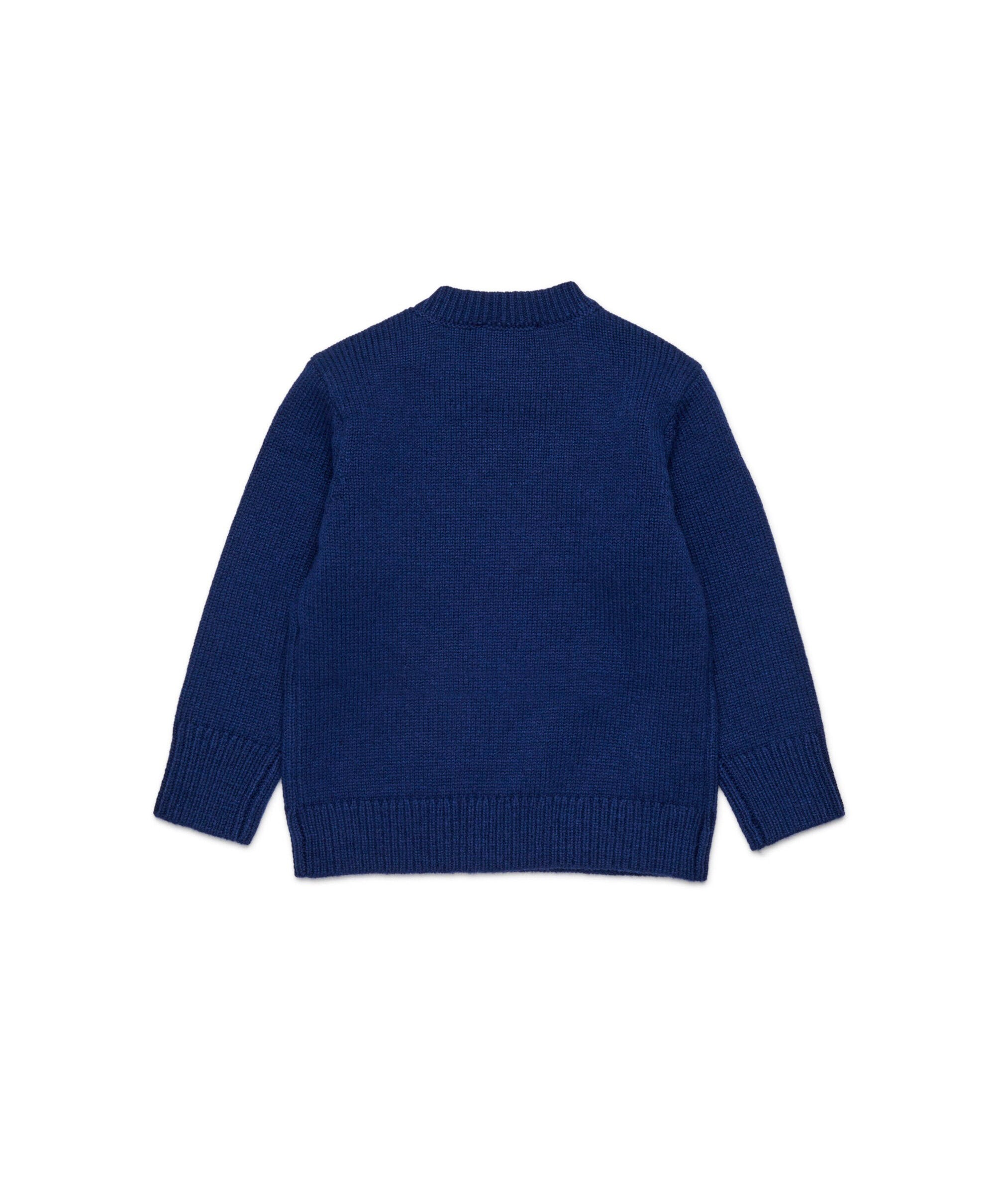 Diesel Kids Pullover Blu con Oval D per NeonatI