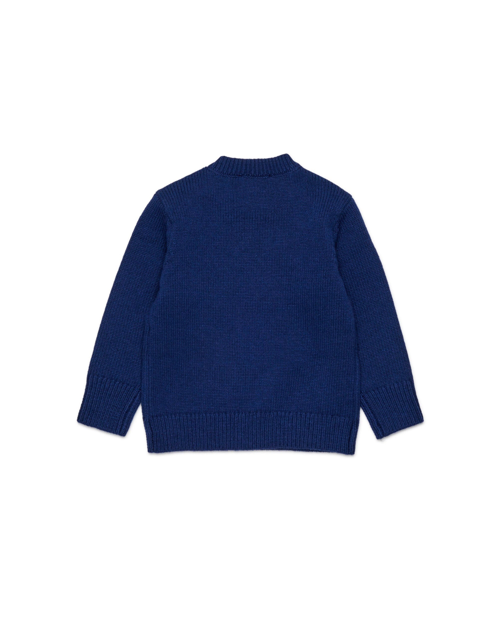 Diesel Kids Pullover Blu con Oval D per NeonatI