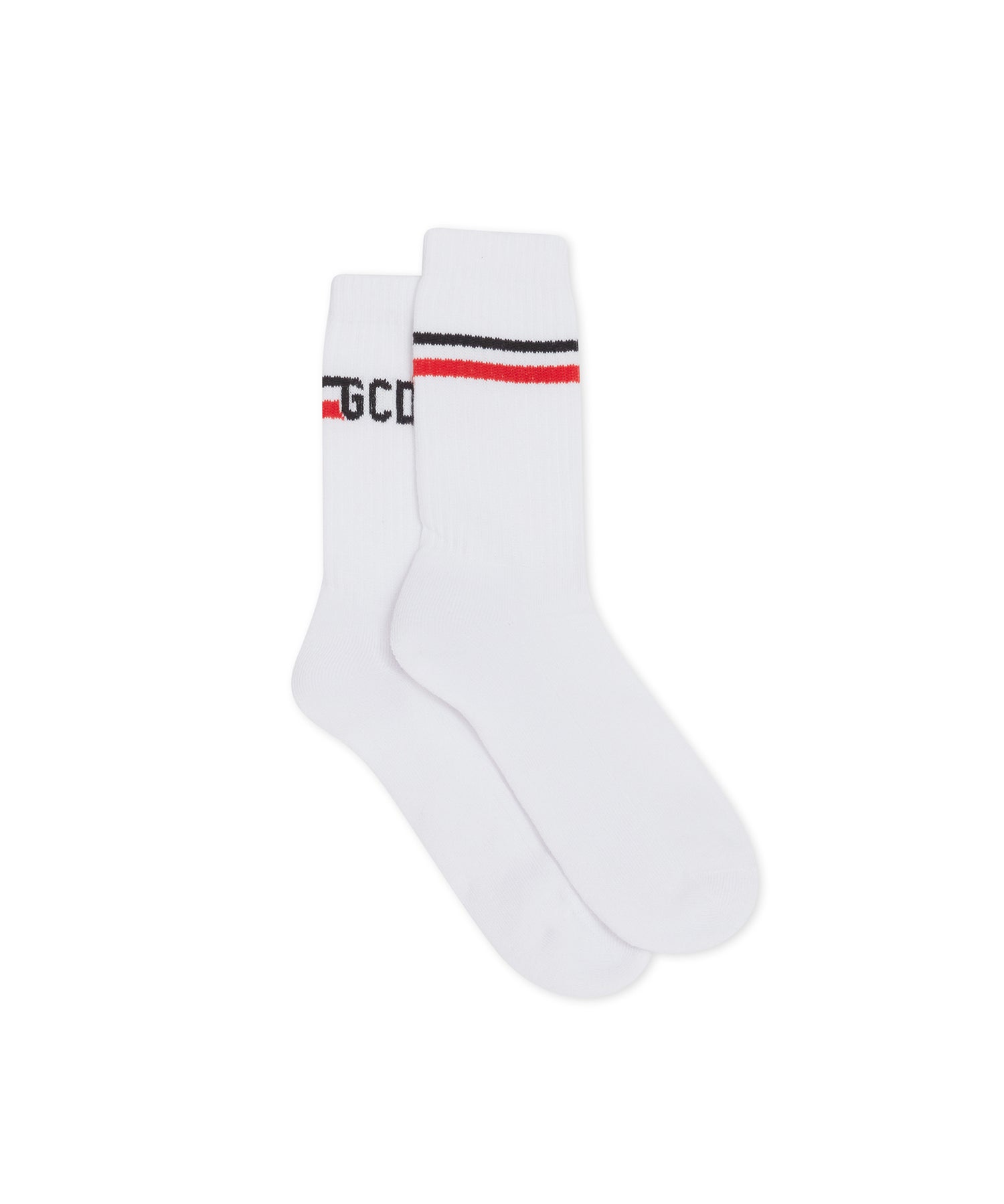 Gcds Kids Calzini Bianchi con Logo