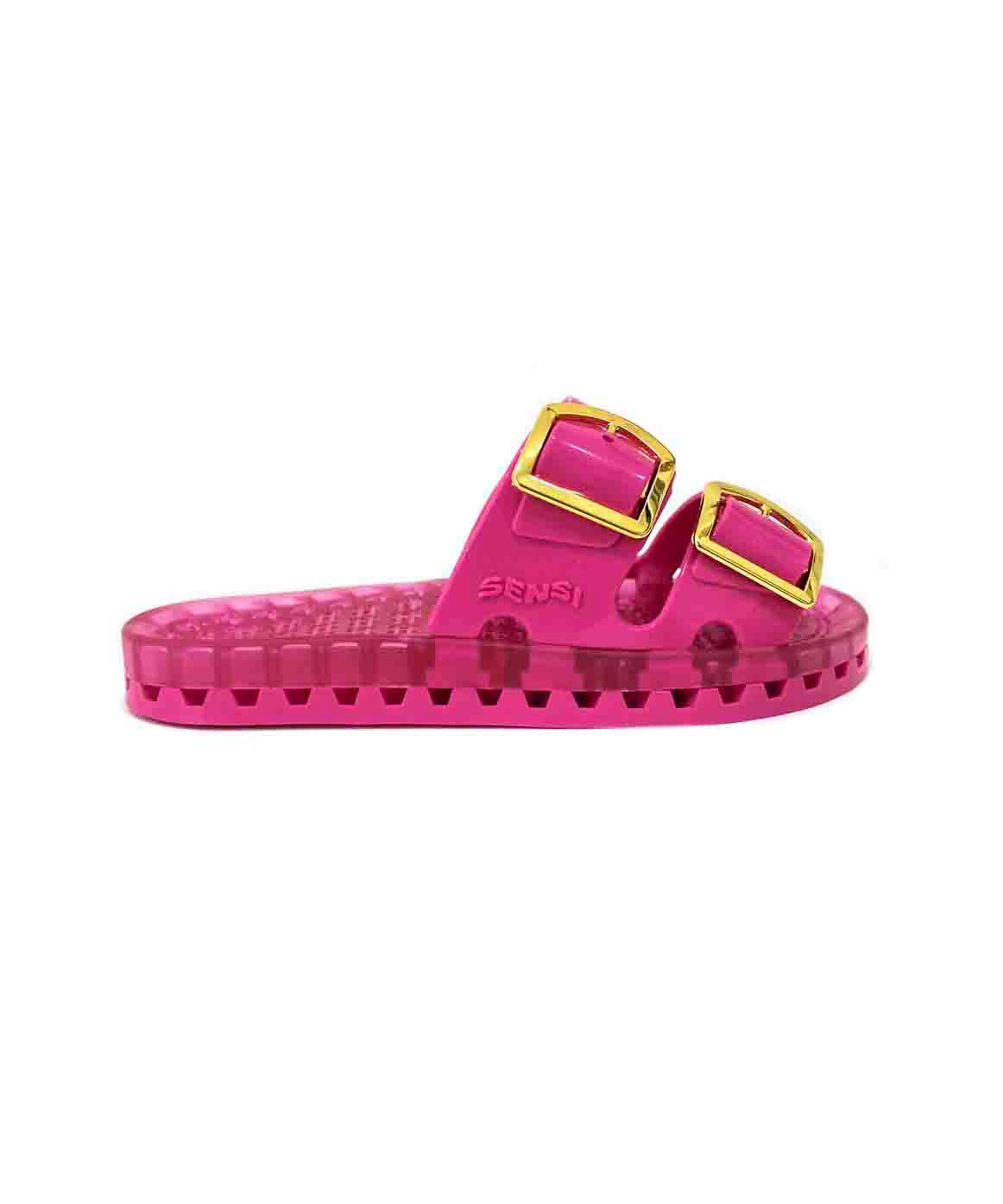 Sensi Kids Flamingo Sandalo Magenta Doppia Fascia per Bambine (lato)