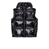 Dsquared2 Kids Giubbino Smanicato Puffer Nero con Maple Leaf per Bambini