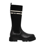 Elisabetta Franchi La Mia Bambina Stivali Neri con Logo per Bambine