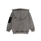 Iceberg Kids Felpa Grigia con Cappuccio e Logo Ricamato per Neonati