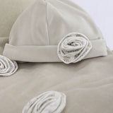 Deolinda Cappello Fango con Rosa per Neonate