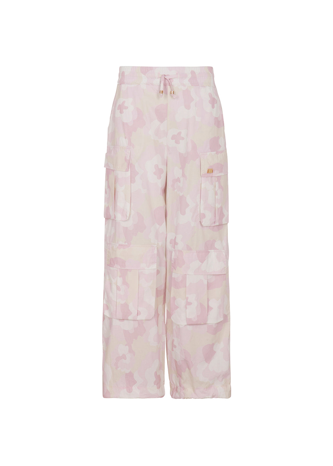 Pinko Kids Pantaloni Cargo con Fantasia Multicolor