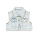 Vicolo Gilet Denim Blu per Bambine