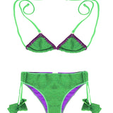 Costume 4Giveness Verde Glitter 2 Pezzi Bambina