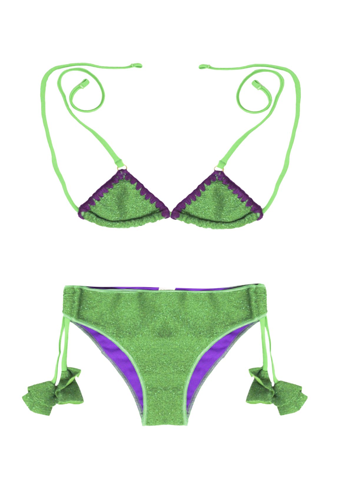 Costume 4Giveness Verde Glitter 2 Pezzi Bambina