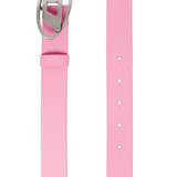 Diesel Kids Cintura Rosa in Pelle con Logo Oval D
