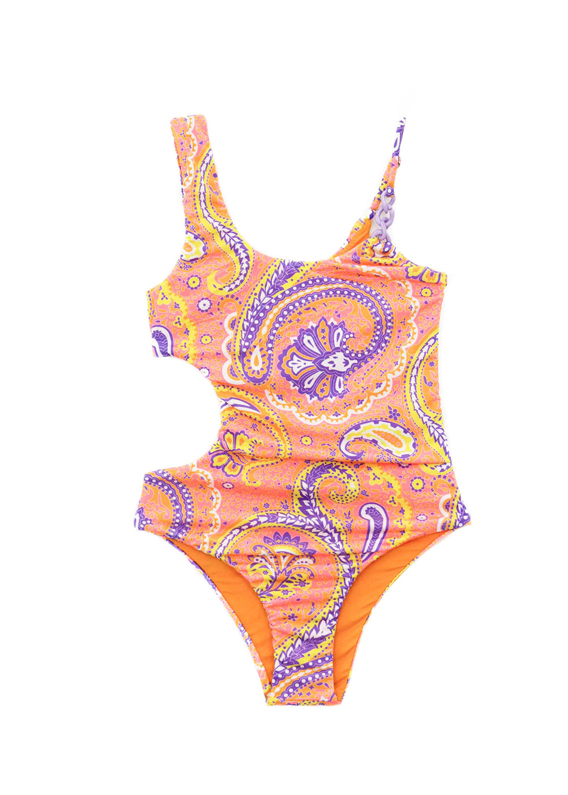 EffeK Costume Monokini Fantasia Arancione per Bambine