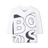 Boss Kids Completo Beige Bianco per Neonati