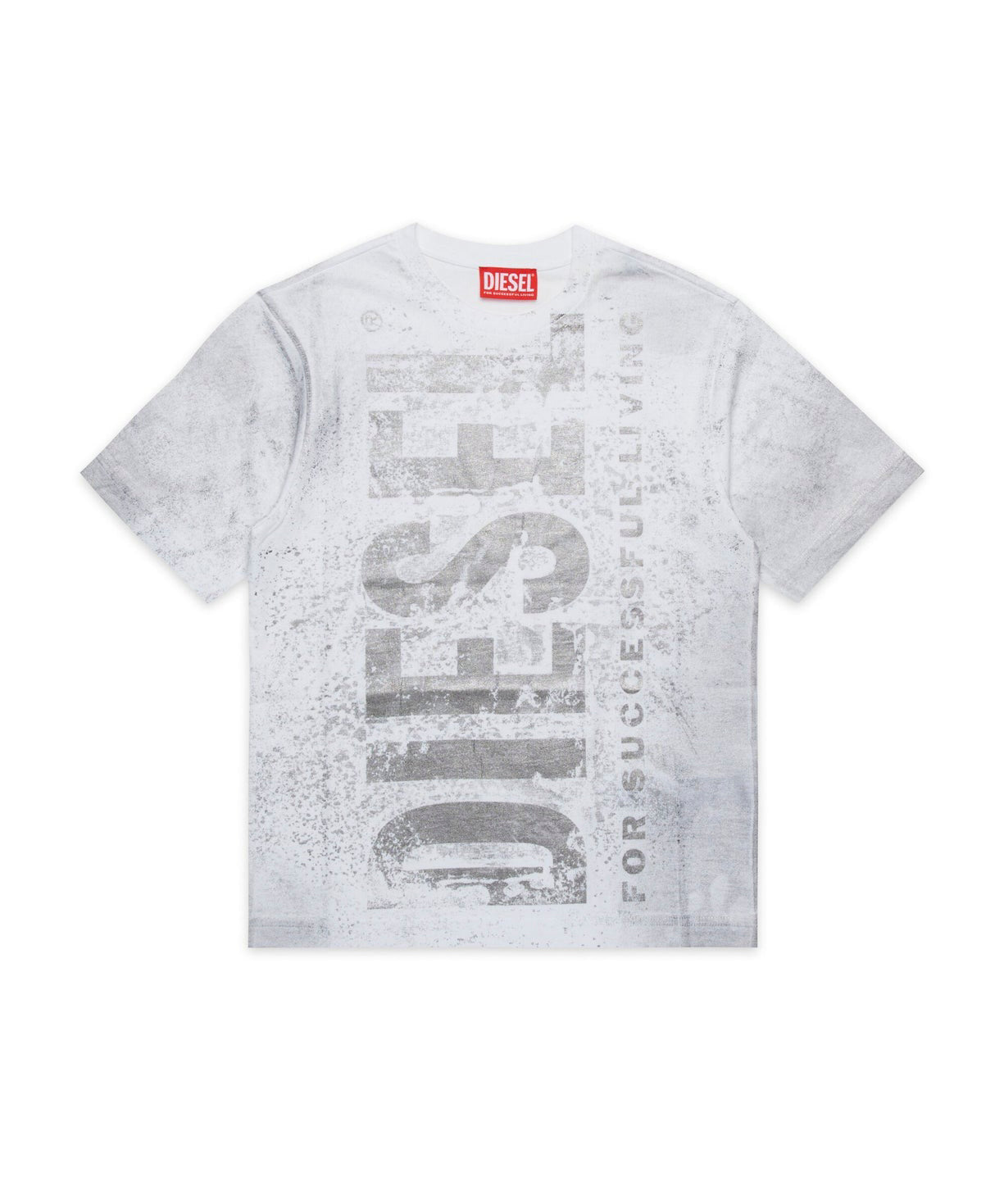 Diesel Kids T-Shirt Bianca Old Effect per Bambini