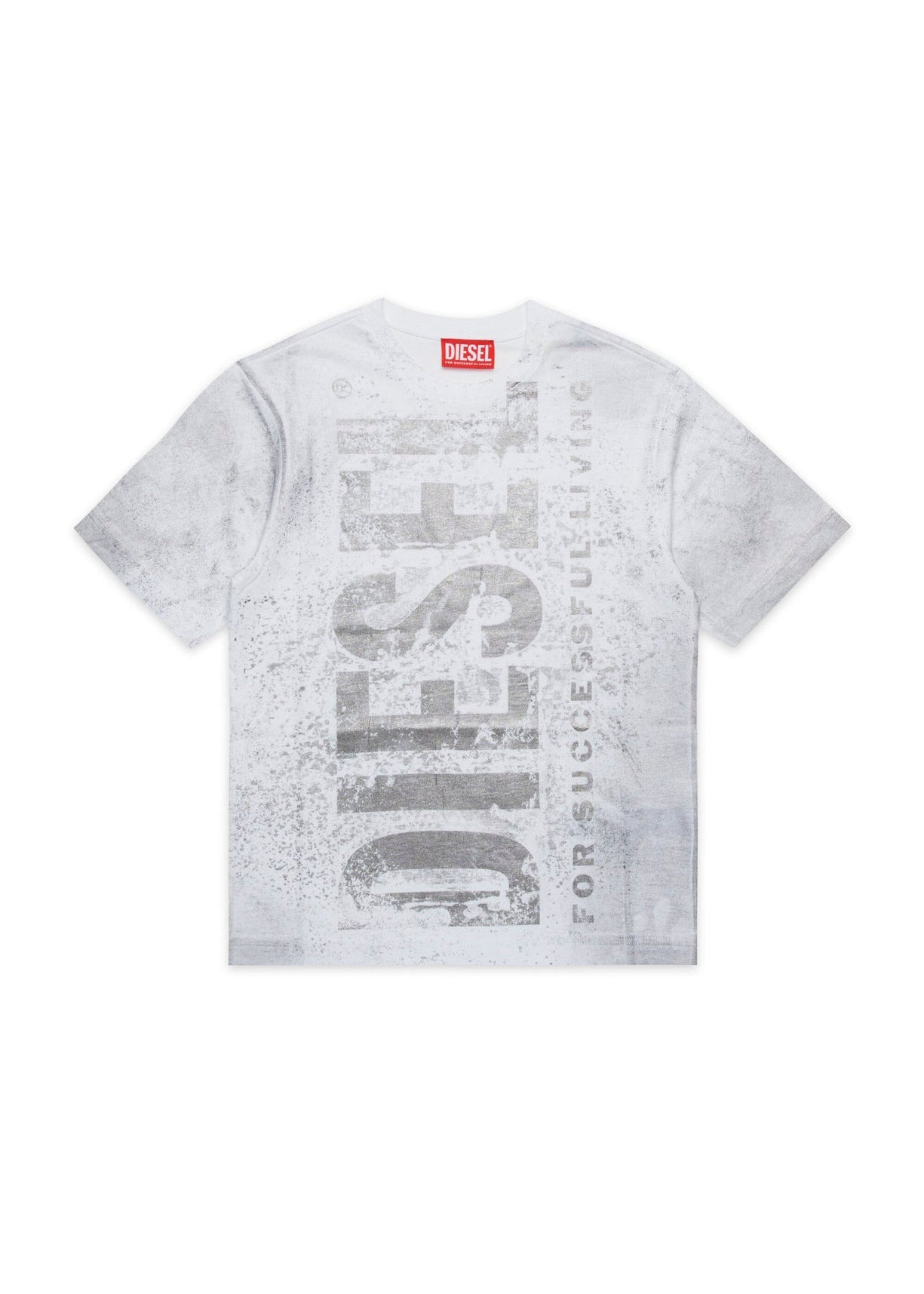 Diesel Kids T-Shirt Bianca Old Effect per Bambini