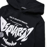 Dsquared2 Kids Felpa con Cappuccio nera per Bambino