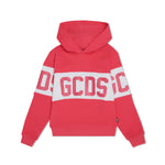 Gcds Kids Felpa con Cappuccio Fuxia  con Stampa a contrasto per Bambine