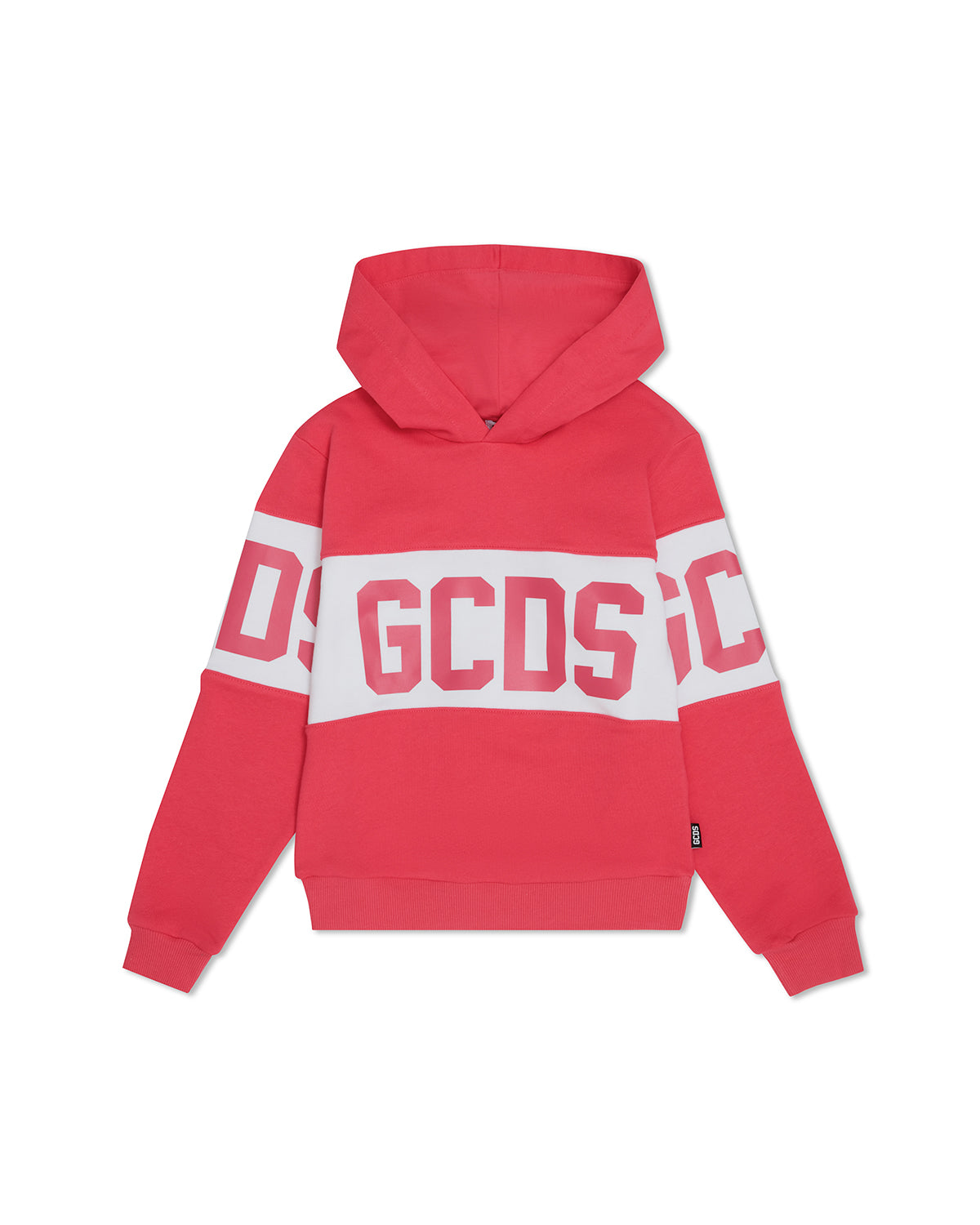 Gcds Kids Felpa con Cappuccio Fuxia  con Stampa a contrasto per Bambine