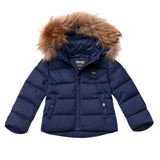 Blauer Kids Giubbino Blu con Cappuccio in Pelliccia Unisex Armony Per Neonati
