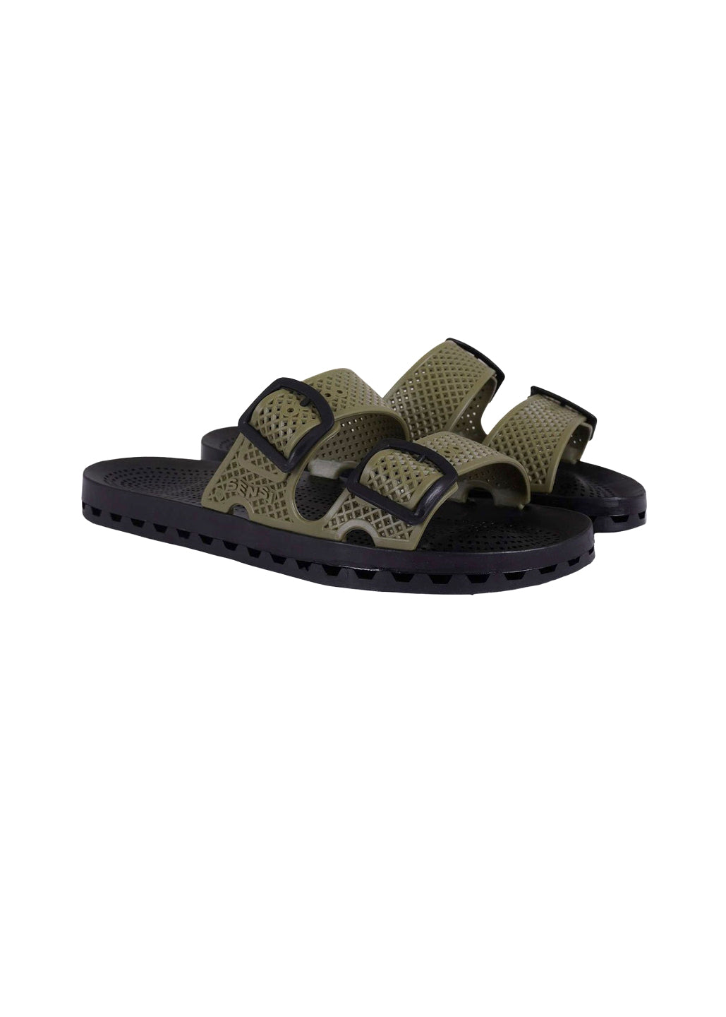 Sensi Kids Urban Sandalo Khaki Doppia Fascia per Bambini (fronte)