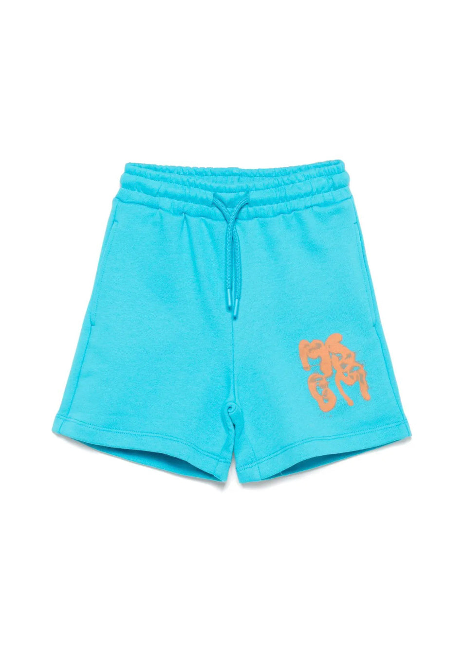 MSGM Kids Bermuda Turchese con Logo per Bambini (fronte)