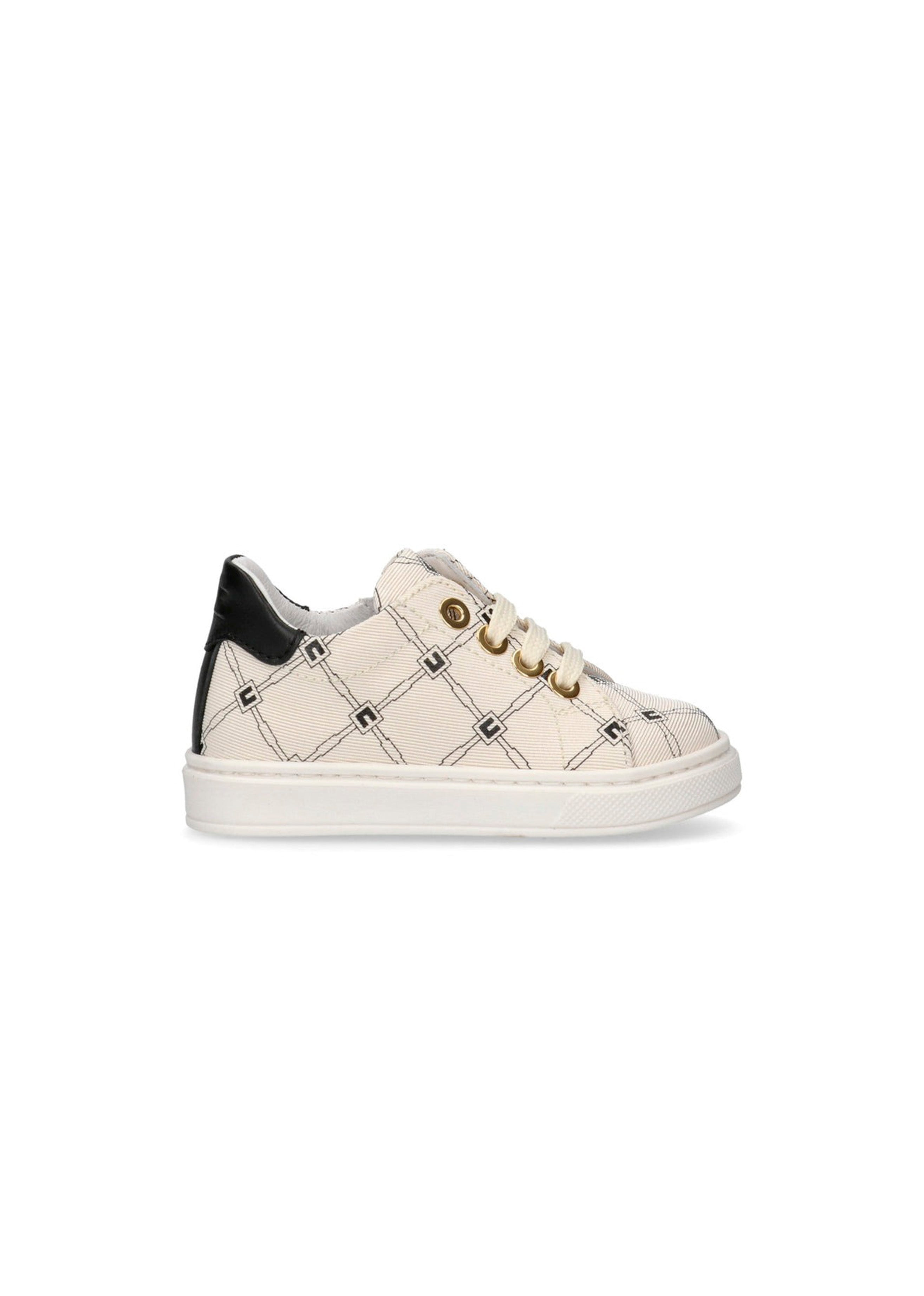 Elisabetta Franchi La Mia Bambina Sneakers Burro/Nero Monogram per Neonate