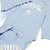 Dsquared2 Kids Set Nascita Celeste per Neonati