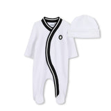 BOSS Kids Tutina + Cappello Bianco in Cotone per neonato