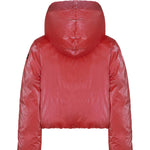 SUNS Kids Piumino Lucido Fuxia con Cappuccio per Bambine