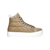 Elisabetta Franchi La Mia Bambina Sneakers Miele con Logo Losanga per Bambine