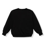 Elisabetta Franchi La Mia Bambina Felpa Nera Girocollo con Logo per Bambine