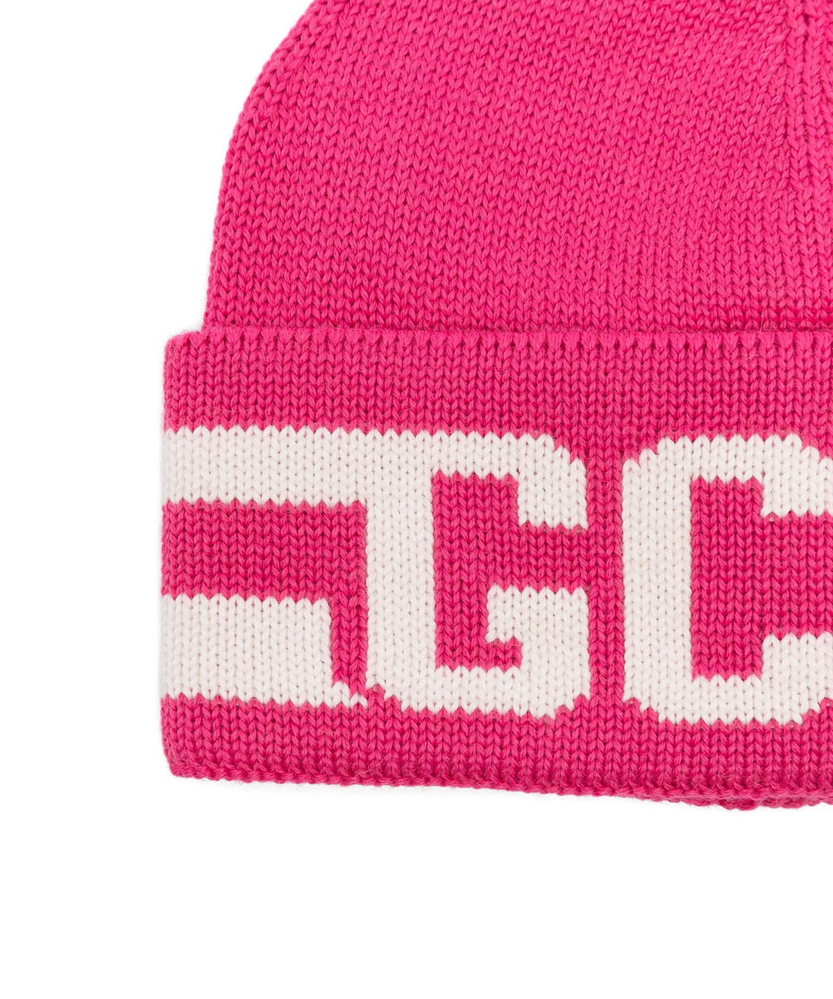 Gcds Kids Cappello Beanie Fuxia in Lana Per Bambine