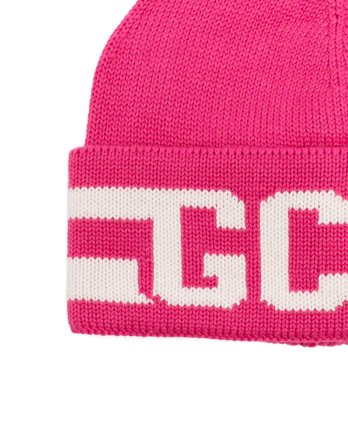 Gcds Kids Cappello Beanie Fuxia in Lana Per Bambine