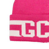 Gcds Kids Cappello Beanie Fuxia in Lana Per Bambine