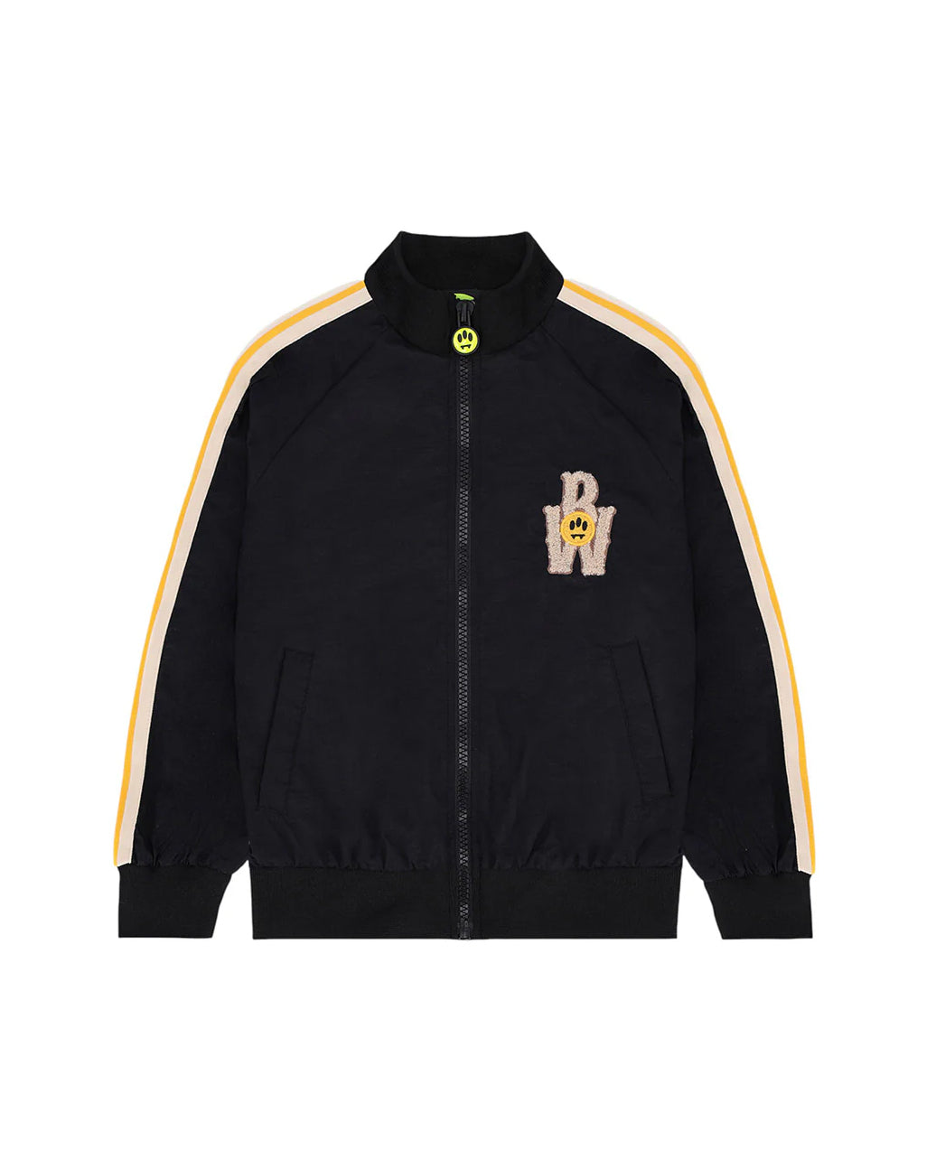 Barrow Kids Felpa sportiva Unisex nero con bande gialle per Bambini