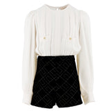 Elisabetta Franchi Tuta Camicia e Shorts per Bambine