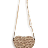 Michael Kors Kids Borsa Beige Cuore con Monogram per Bambine