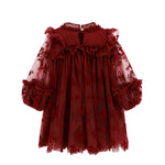 Angel's Face Kids Abito in Tulle Bordeaux per Bambine