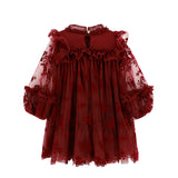 Angel's Face Kids Abito in Tulle Bordeaux per Bambine