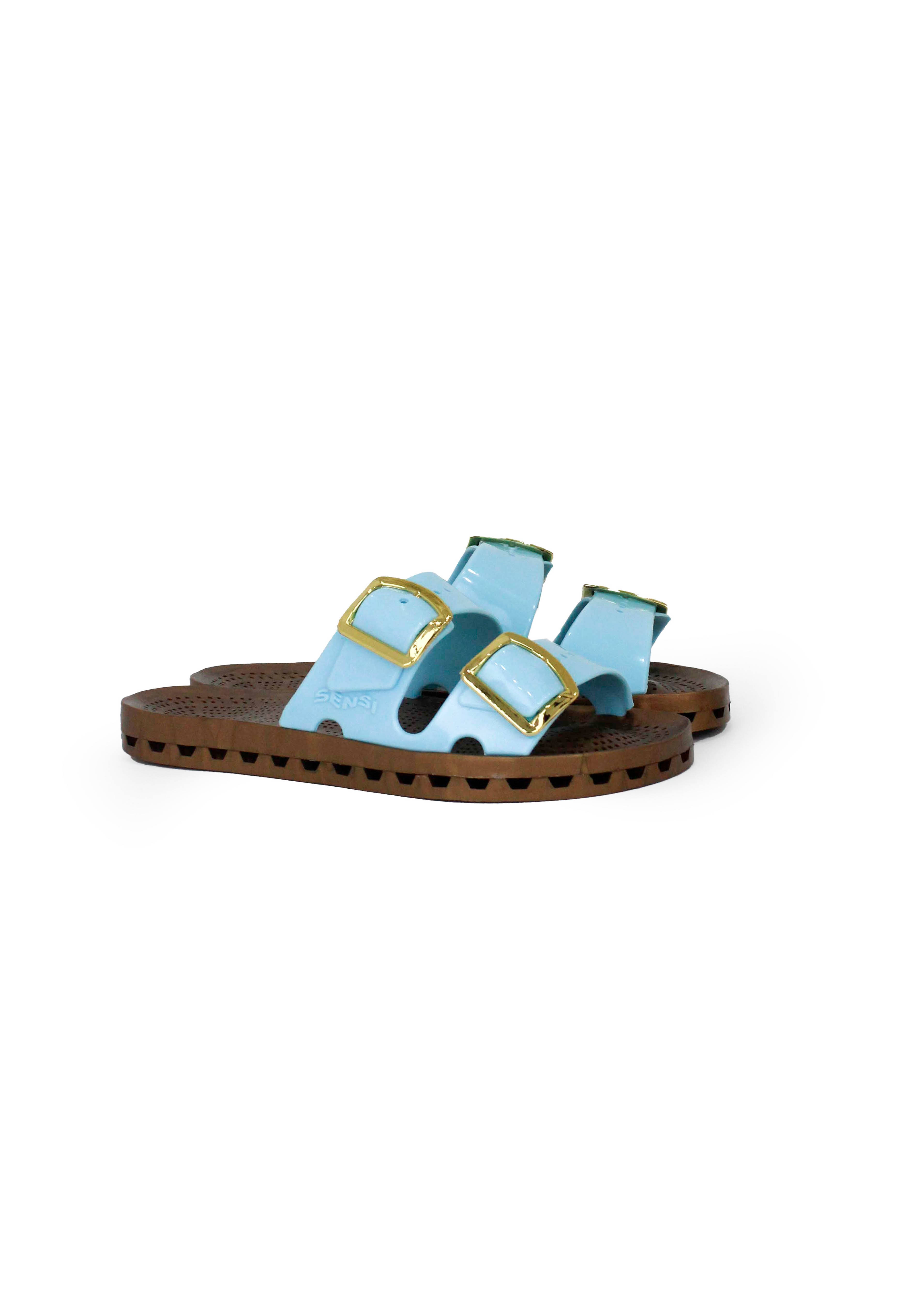 Sensi Kids Prestige Sandalo Celeste Doppia Fascia per Bambine