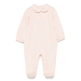 Elisabetta Franchi La Mia Bambina Tutina Rosa con Ricamo Logo per Neonate