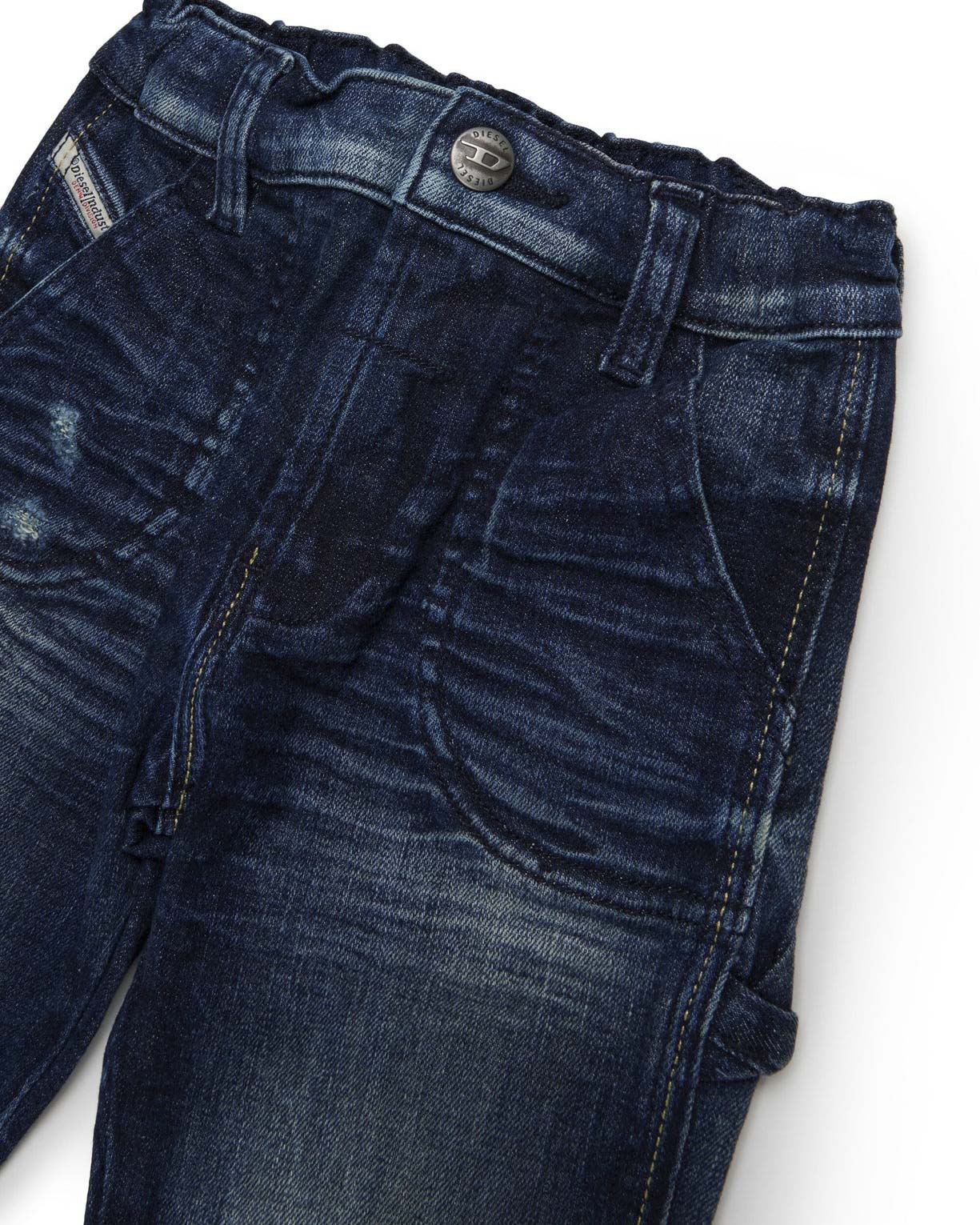 Diesel Kids Jeans Relaxed Fit Denim Scuro D-Bart-B per Neonati