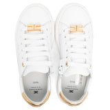 Elisabetta Franchi My Little Girl White Sneakers with Gold Logo