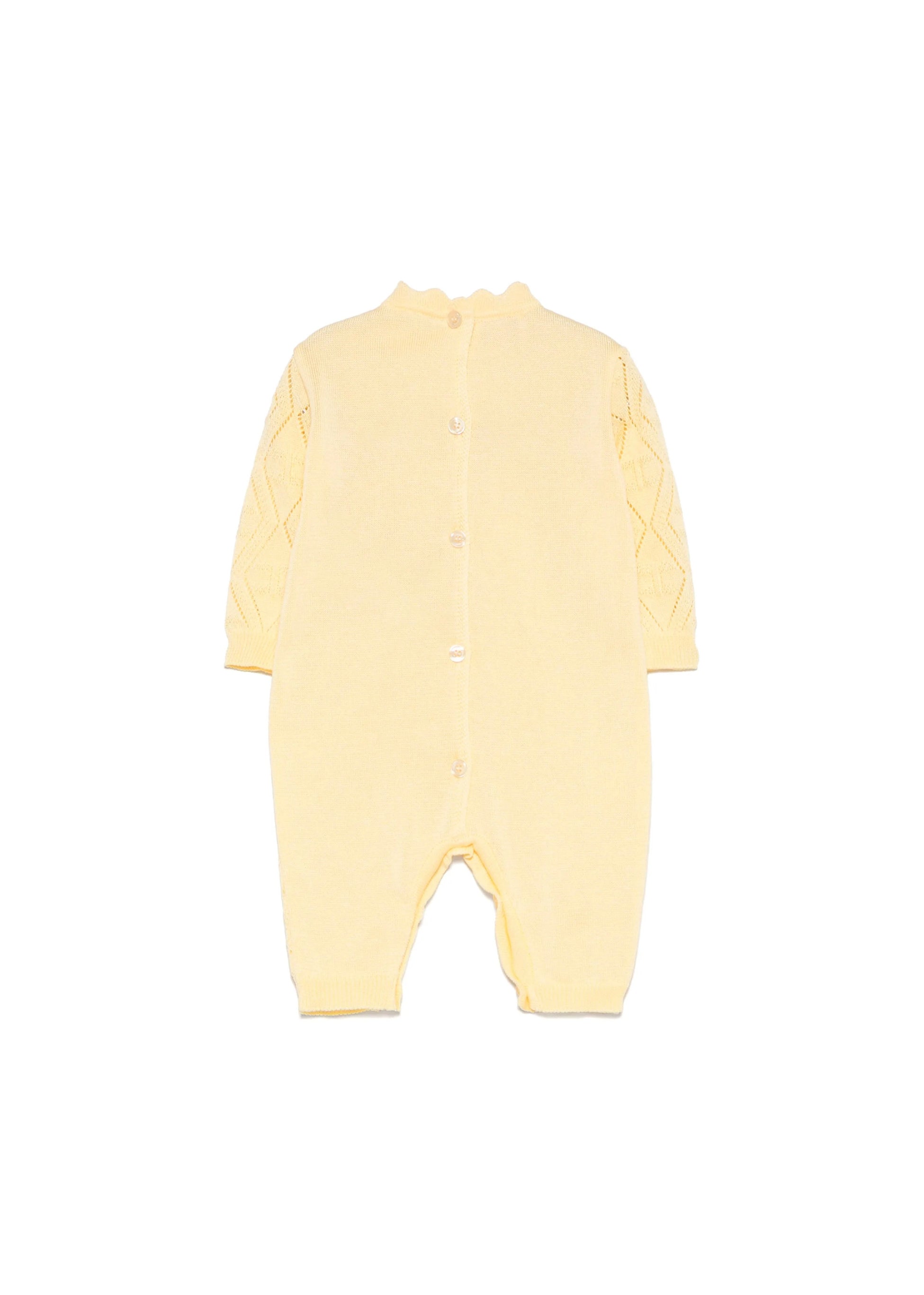 Elisabetta Franchi La Mia Bambina Tutina Limone Pointelle per Neonate