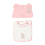 Moschino Kids Cappello con Bavetta Rosa con Toy  per Neonate