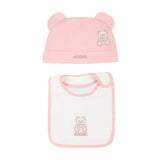 Moschino Kids Cappello con Bavetta Rosa con Toy  per Neonate