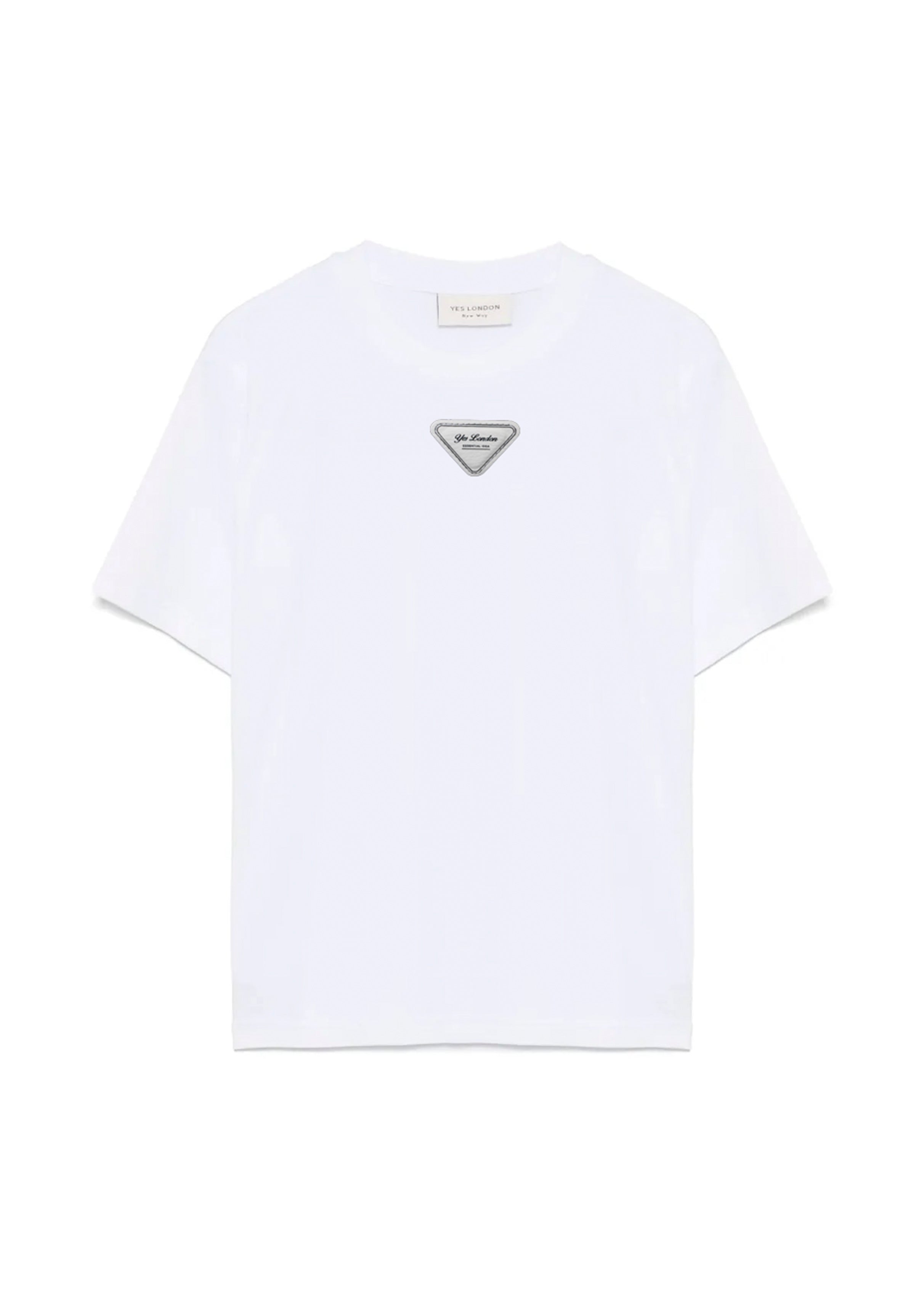 Yes London T-shirt Bianca con Patch per Bambini