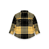 Iceberg Kids Camicia a Quadri Gialla/Nero con Patch a Contrasto Logo per Neonati