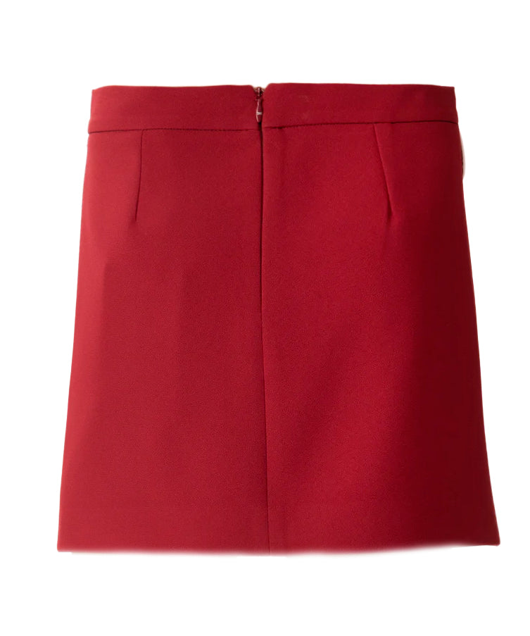 Elisabetta Franchi La Mia Bambina Gonna Cherry/Milk con Logo per Bambine